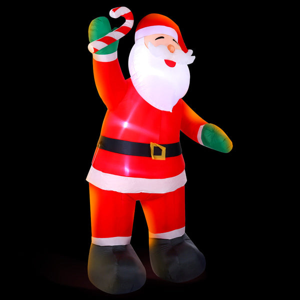 Jingle Jollys Christmas Inflatable Santa 3M Xmas Outdoor Decorations Led Lights Seasonal Decorations