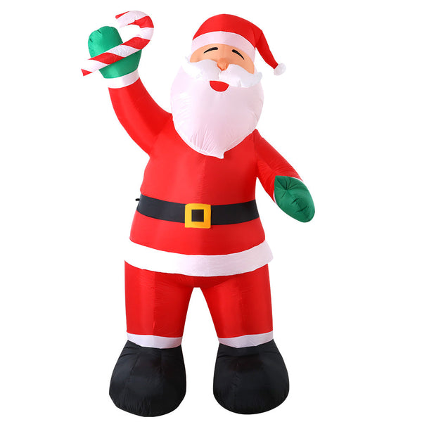 Jingle Jollys Christmas Inflatable Santa 3M Xmas Outdoor Decorations Led Lights Seasonal Decorations