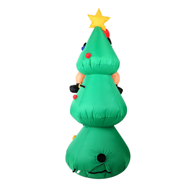 Jingle Jollys Christmas Inflatable Santa Tree 1.8M Lights Outdoor Decorations Seasonal Decorations