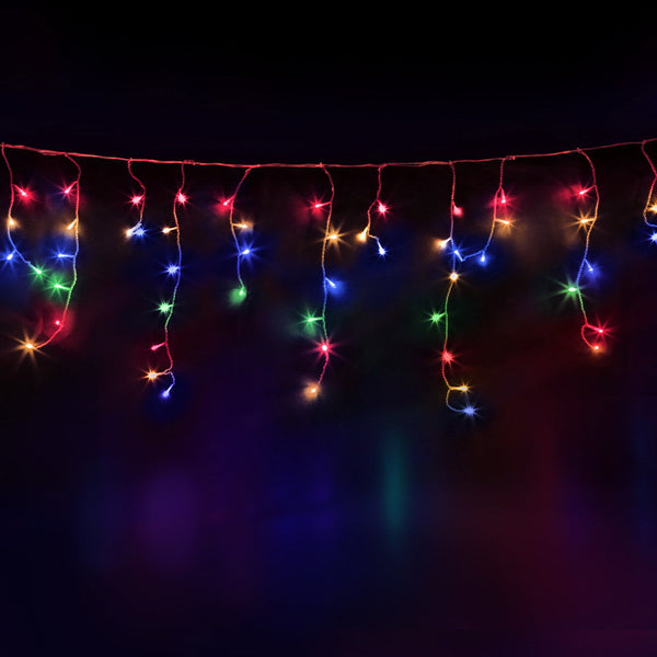 20M Christmas Lights Icicle 800 Led Multi Coloured Jingle Jollys Decorative Lighting