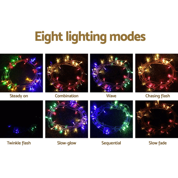 20M Christmas Lights Icicle 800 Led Multi Coloured Jingle Jollys Decorative Lighting