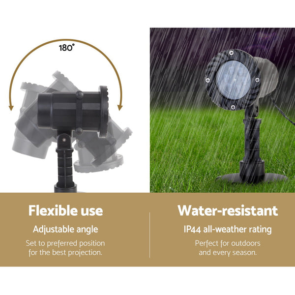 Jingle Jollys Pattern Led Laser Landscape Projector Light Lamp Christmas Party Seasonal Decorations