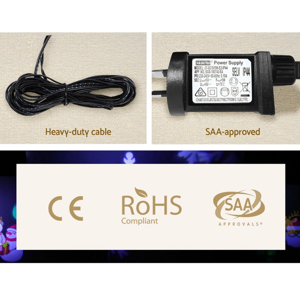 Jingle Jollys Pattern Led Laser Landscape Projector Light Lamp Christmas Party Seasonal Decorations