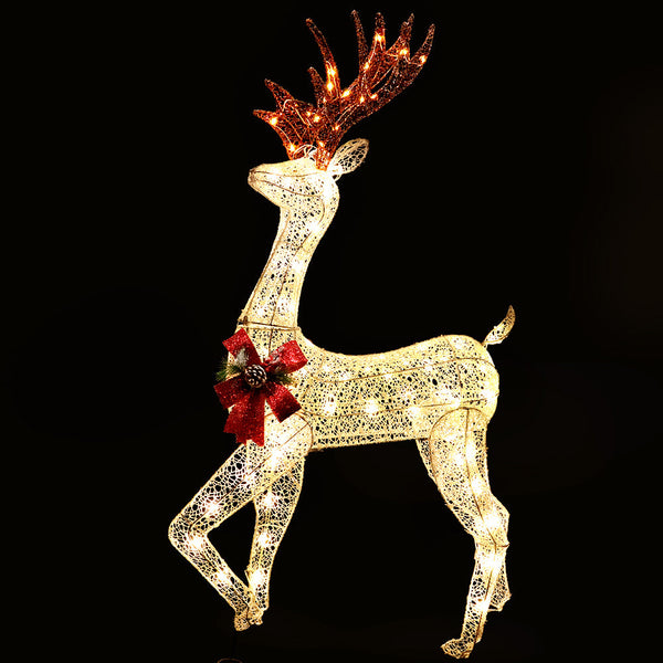Jingle Jollys Christmas Lights Motif Led Rope Reindeer Waterproof Outdoor Seasonal Decorations