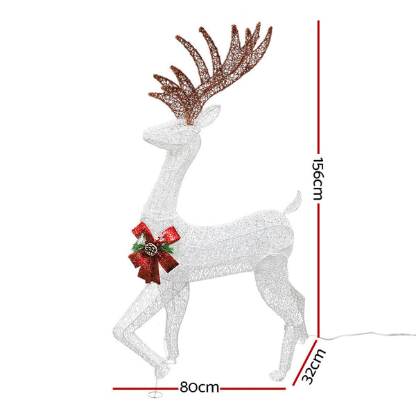 Jingle Jollys Christmas Lights Motif Led Rope Reindeer Waterproof Outdoor Seasonal Decorations