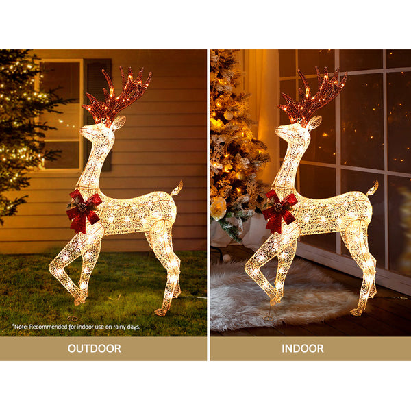 Jingle Jollys Christmas Lights Motif Led Rope Reindeer Waterproof Outdoor Seasonal Decorations