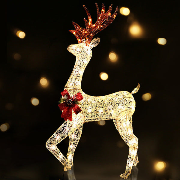 Jingle Jollys Christmas Lights Motif Led Rope Reindeer Waterproof Outdoor Seasonal Decorations