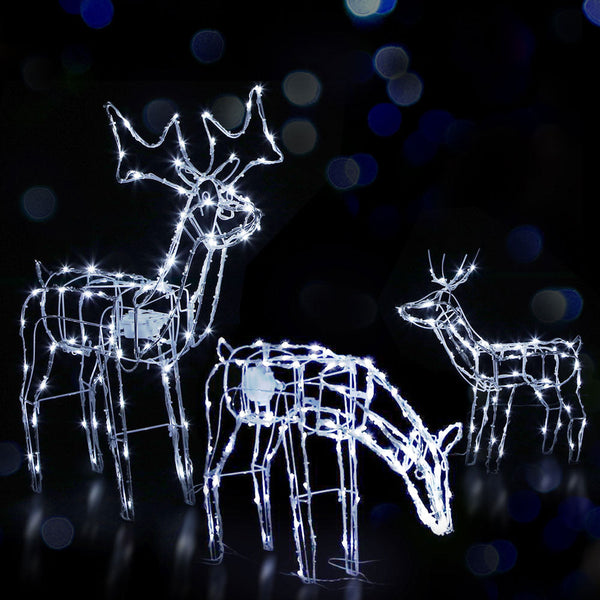 Jingle Jollys Christmas Motif Lights Led Rope Reindeer Waterproof Outdoor Seasonal Decorations