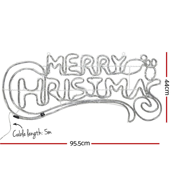 Jingle Jollys Christmas Motif Lights Led Rope Merry Xmas Waterproof Colourful Seasonal Decorations