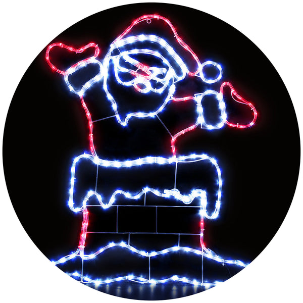 1M Christmas Lights 248 Led Santa Motif Decorations Jingle Jollys Decorative Lighting
