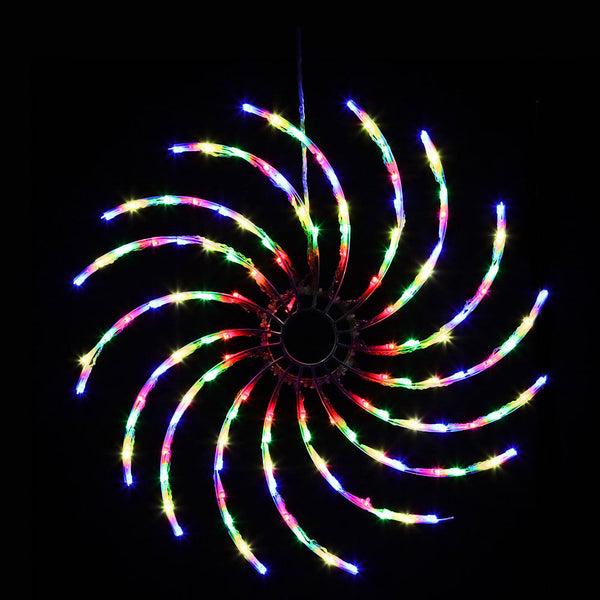 0.5M Christmas Lights 128 Led Spin Motif Decorations Jingle Jollys Decorative Lighting
