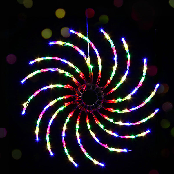 0.5M Christmas Lights 128 Led Spin Motif Decorations Jingle Jollys Decorative Lighting