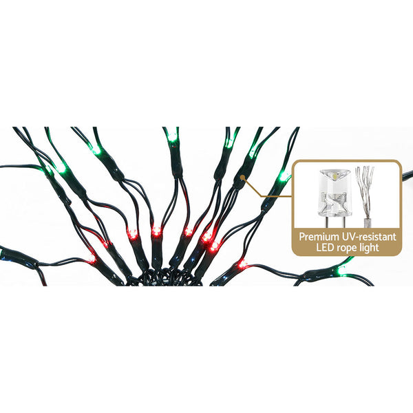 1.3M Christmas Lights 130 Led Snow Motif Decorations Jingle Jollys Decorative Lighting