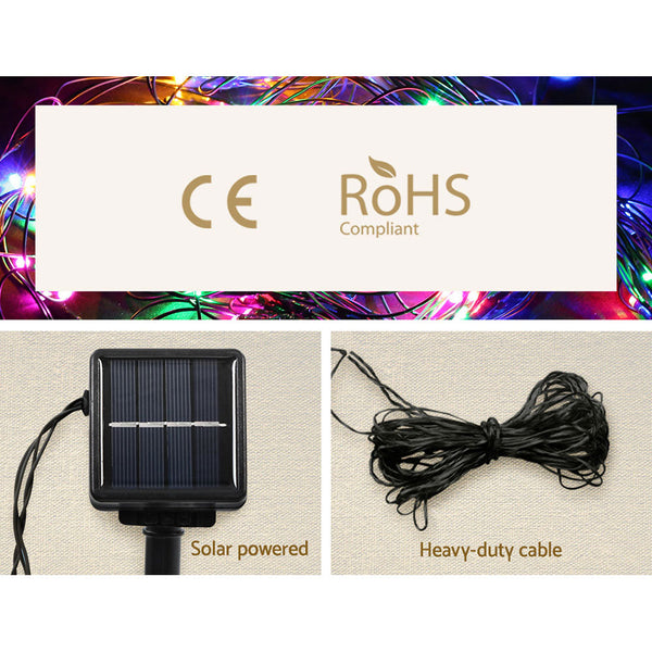 1.3M Christmas Lights 130 Led Snow Motif Decorations Jingle Jollys Decorative Lighting