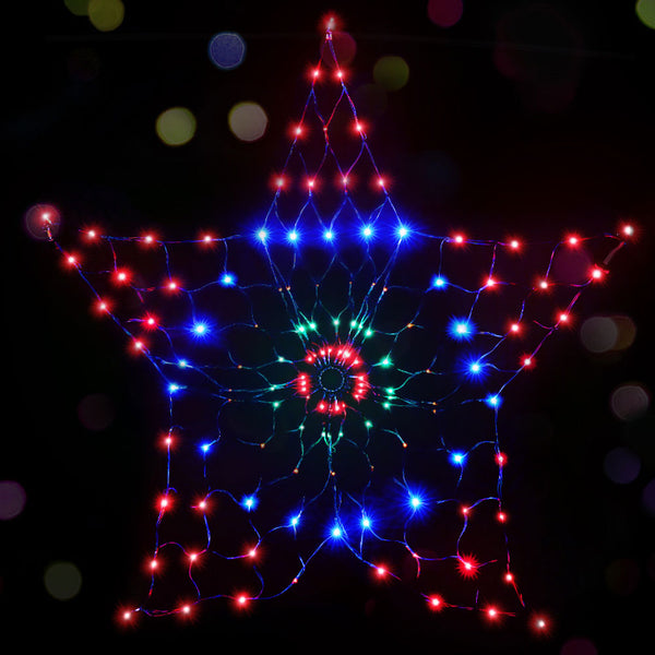 1.3M Christmas Lights 130 Led Snow Motif Decorations Jingle Jollys Decorative Lighting