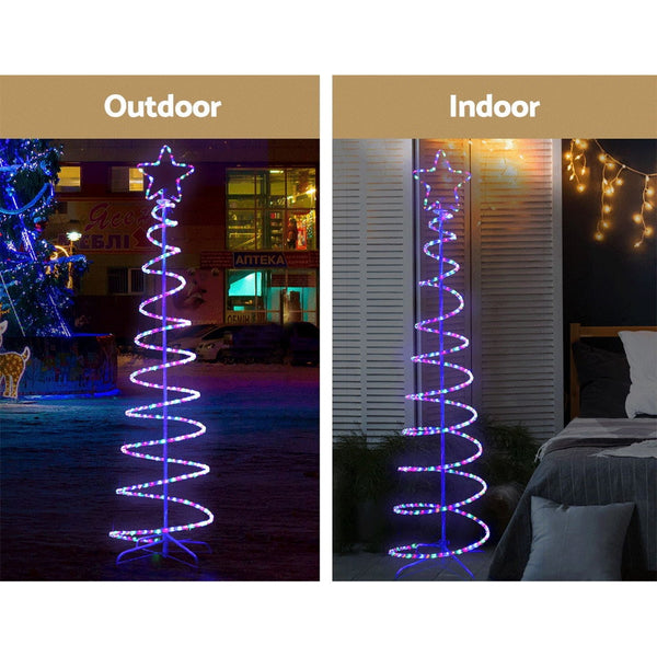 Jingle Jollys Christmas Led Motif Light 1.88M Tree Waterproof Colourful Seasonal Decorations