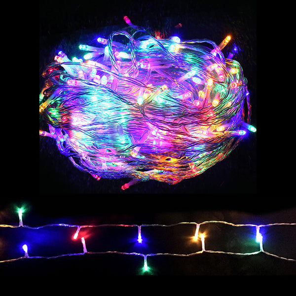 Jingle Jollys 100M Christmas String Lights 500Led Multi Colour Seasonal Decorations