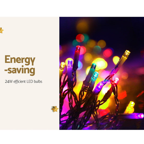 Jingle Jollys 100M Christmas String Lights 500Led Multi Colour Seasonal Decorations