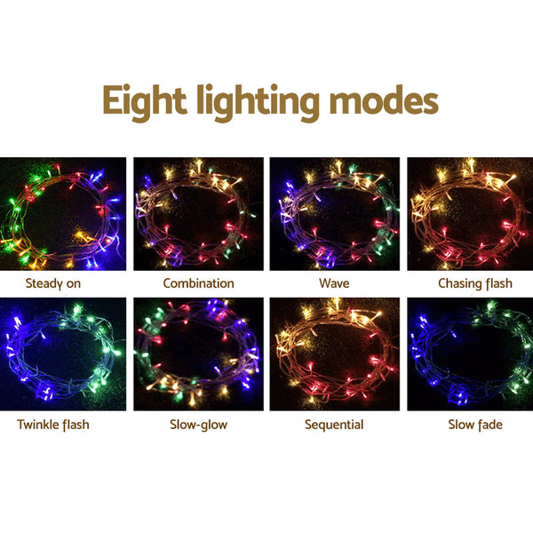 Jingle Jollys 100M Christmas String Lights 500Led Multi Colour Seasonal Decorations