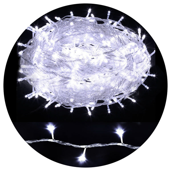 100M Christmas Lights String Fairy 500 Led Cool White Jingle Jollys Seasonal Decorations