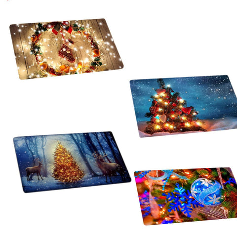 Door Mats Christmas Anti Slip Floor Rectangular Rug Decoration Doormat Seasonal Decorations