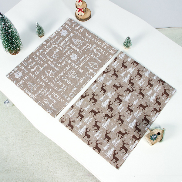 Christmas Reindeer Tablecloth Dining Runner Party Holiday Decor