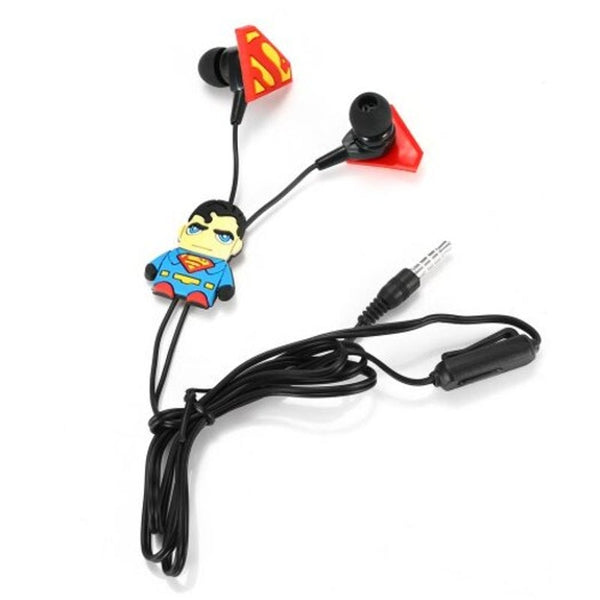 Y01 Cartoon 3.5Mm Wired In Ear Stereo Earphones With Mic Red