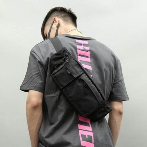 Men's Chest Shoulder Bag Waist Fanny Pack Multi-Pocket Outdoor Travel Crossbody Bags