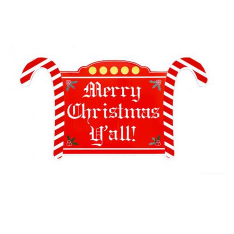 Yard Sign Christmas Themes Easy To Install Plastic Decorating Lawn Stake For Garden