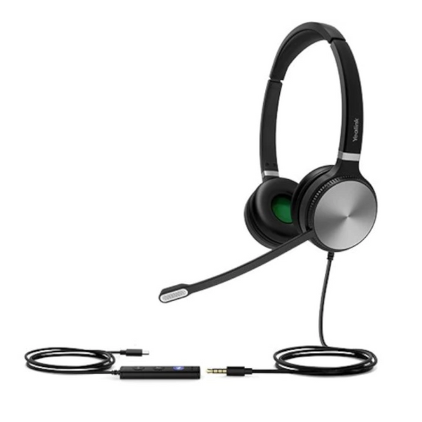 Yealink Uh36 Stereo Wideband Noise Cancelling Headset - Usb / 3.5Mm Connections, Certified To Uc