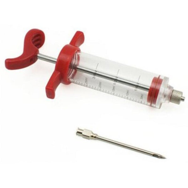30Ml Bbq Meat Marinade Sauce Seasoning Syringe Injector Red Barbecue Tools