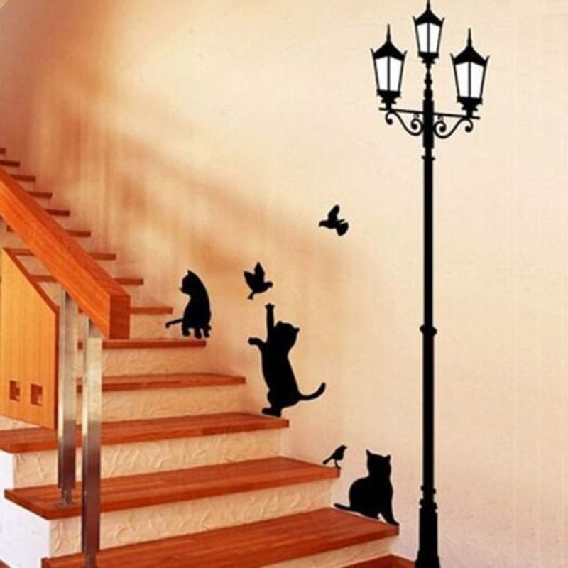Cartoon Black Cat Pattern Decoration Wall Sticker Wall Stickers