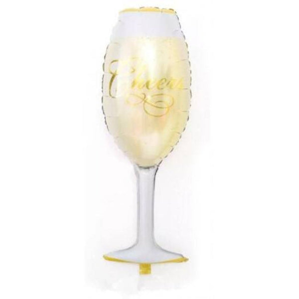 Champagne Wine Bottle Cup Foil Balloons Birthday Wedding Decorations Party Antique White