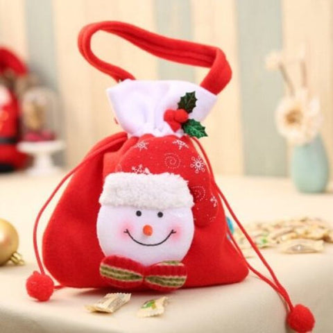 Christmas Gift Santa Claus Candy Bags For Xma Valentine Red
