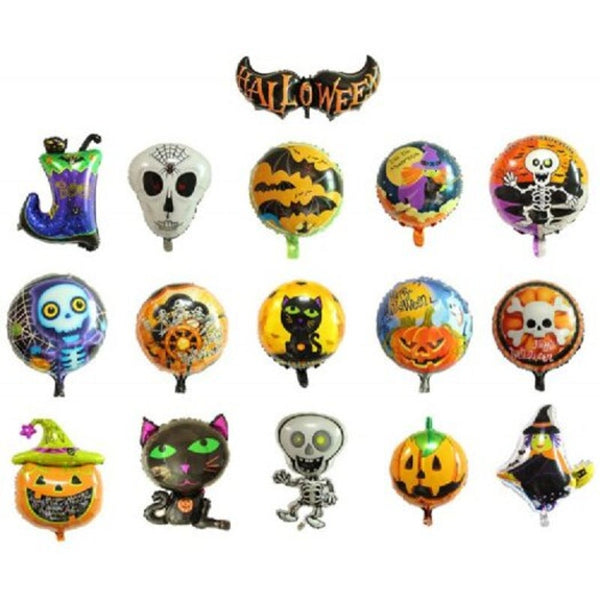 Halloween Pumpkin Ghost Balloons Decorations Foil Toys Party Supplies Multi