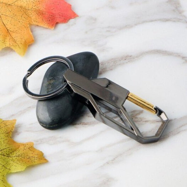 Metal Sturdy Ring Keychain Car Chain Black