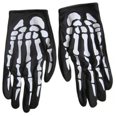 Yeduohalloween Horror Skeleton Ghost Claw Gloves Black