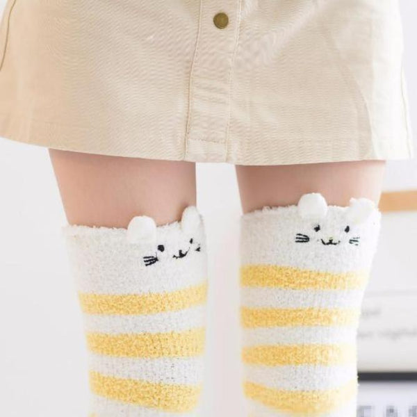 Yellow Cat Thigh Highs