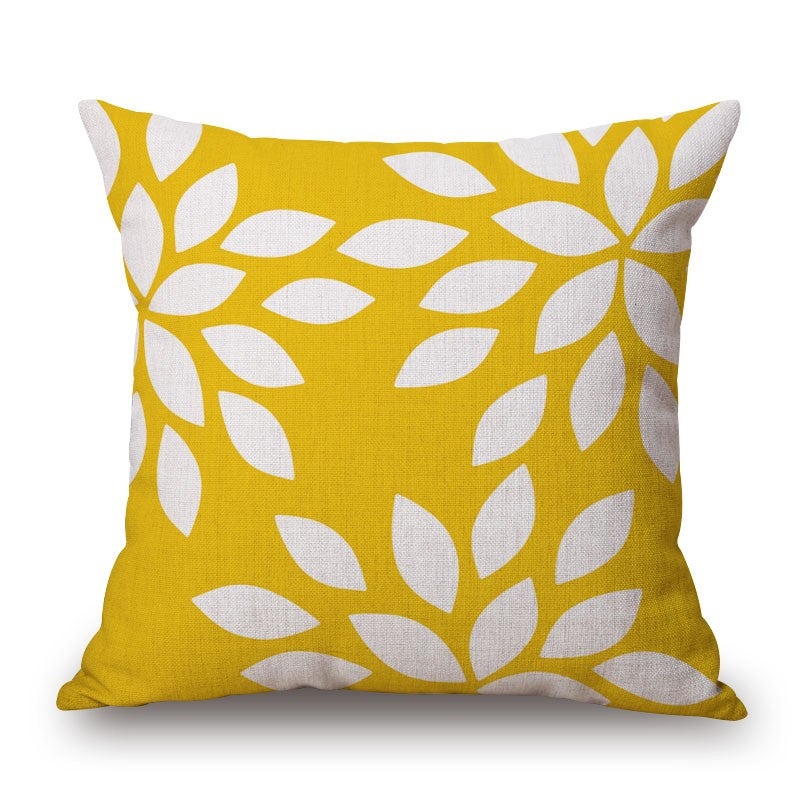 Yellow Colourmatching Cotton Linen Pillow Cover Cushions & Decorative Pillows