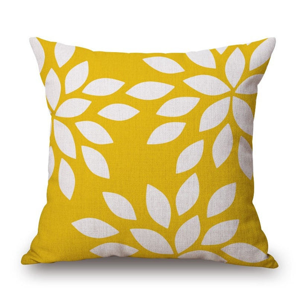 Yellow Colourmatching Cotton Linen Pillow Cover Cushions & Decorative Pillows