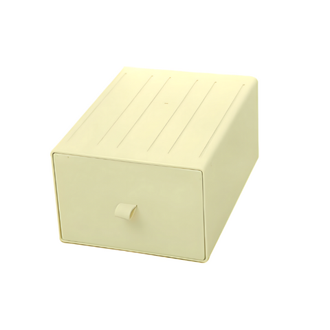 Storage Box Yellow 20X15x10cm Desktop Stackable Drawer Type Organizer Storage Boxes