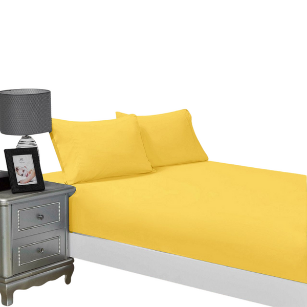 Fabric Fantastic 1000Tc Ultra Soft Fitted Sheet & Pillowcase Set Single Size Bed Sheets