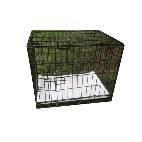 Yes4pets 24' Collapsible Metal Dog Crate Puppy Cage Cat Carrier With Mat