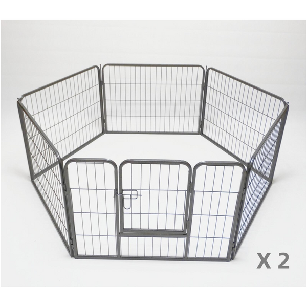 Yes4pets 2 X 6 Panel 60 Cm Heavy Duty Pet Dog Puppy Cat Rabbit Exercise Playpen Fence Fences & Pens