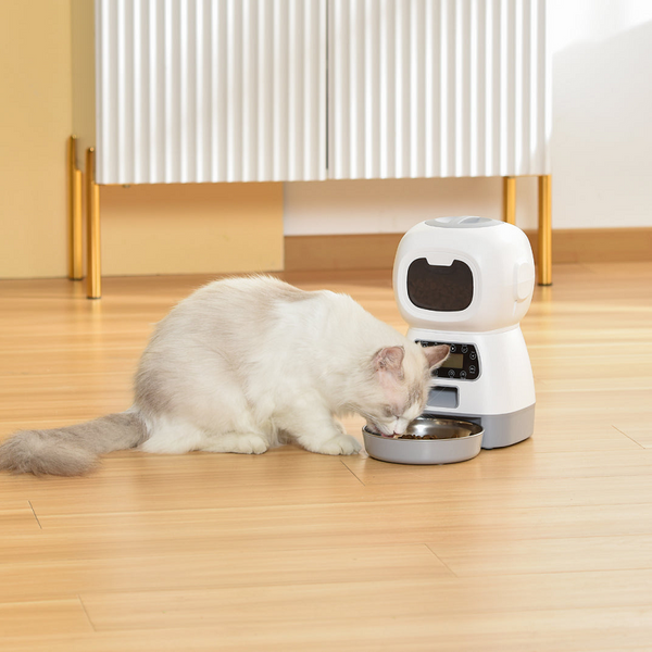 Dog Automatic Feeders Yes4pets 3.5L Visible Automatic Digital Pet Dog Cat Feeder Food Bowl Dispenser