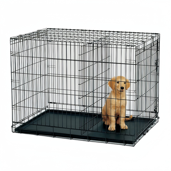 Yes4pets 30' Collapsible Metal Dog Rabbit Crate Cage Cat Carrier With Divider Small Animal Supplies