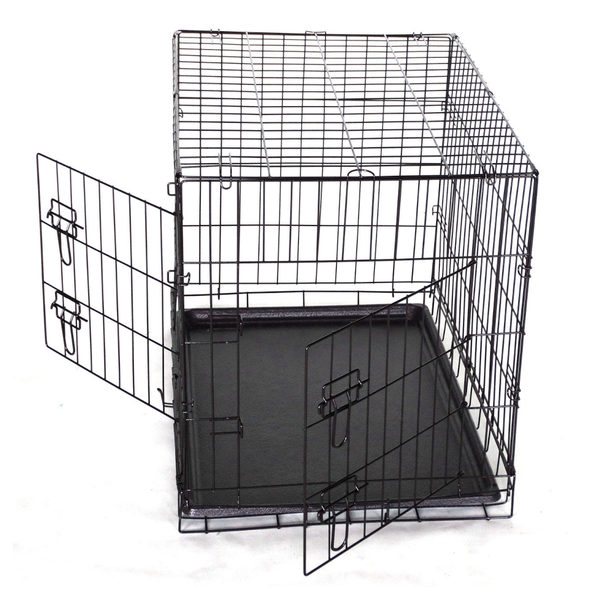 Yes4pets 30' Collapsible Metal Dog Rabbit Crate Cage Cat Carrier With Divider Small Animal Supplies