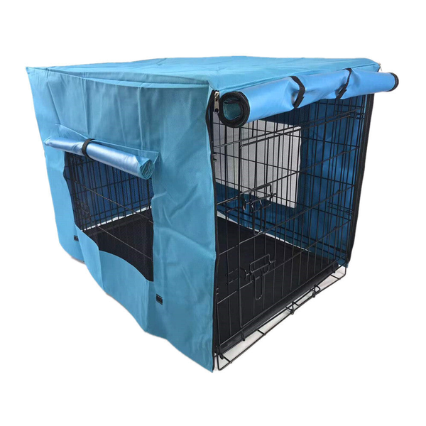 Yes4pets 30' Dog Cat Rabbit Collapsible Crate Pet Cage Canvas Cover Blue Small Animal Supplies