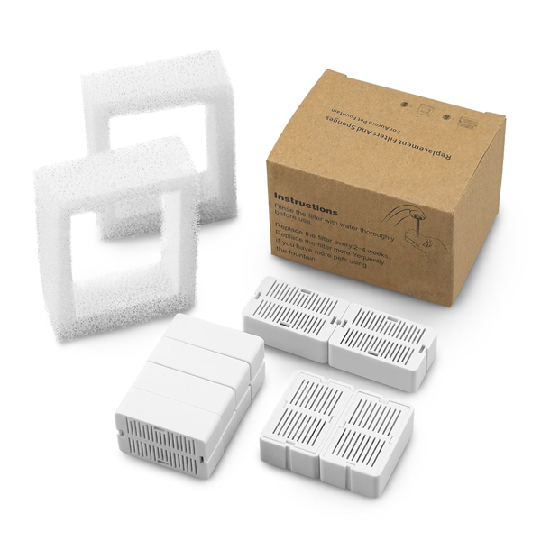 Yes4pets 32 X Pet Dog Cat Fountain Filter Replacement Activated Carbon Exchange Filtration System Automatic Water Dispenser Compatible Dishes Feeders