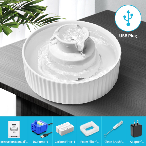 Yes4pets 32 X Pet Dog Cat Fountain Filter Replacement Activated Carbon Exchange Filtration System Automatic Water Dispenser Compatible Dishes Feeders